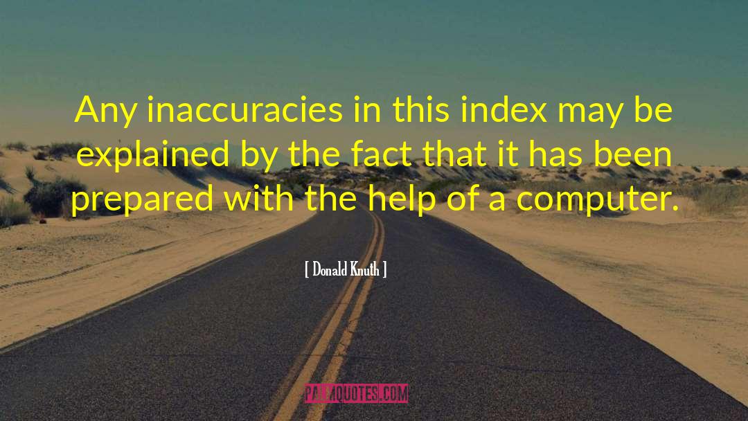 Glycemic Index quotes by Donald Knuth