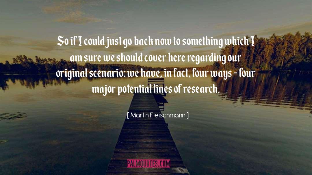 Go Back quotes by Martin Fleischmann