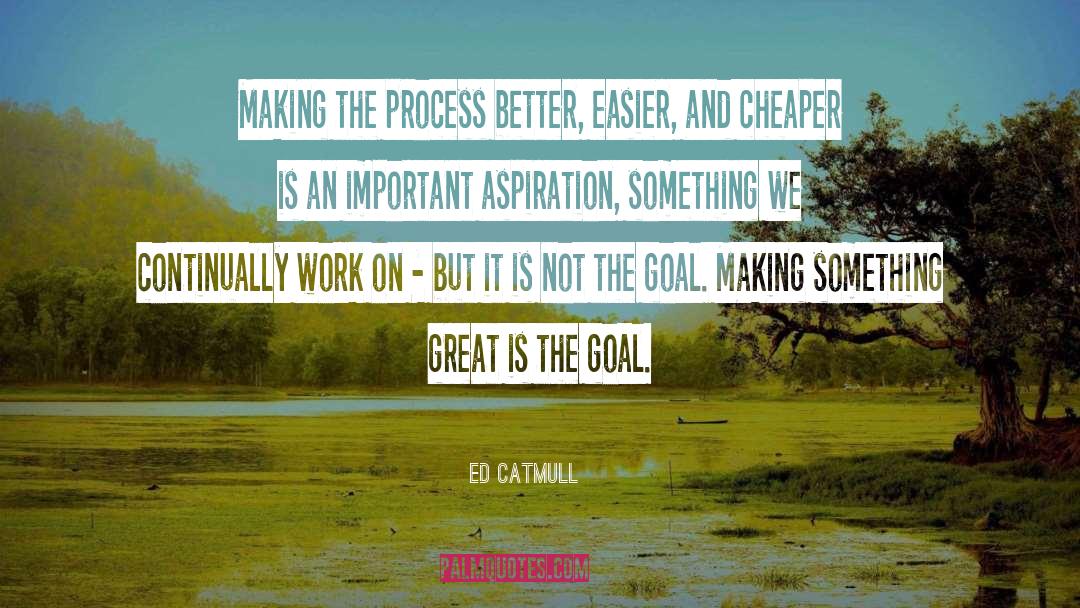 Goal Making quotes by Ed Catmull