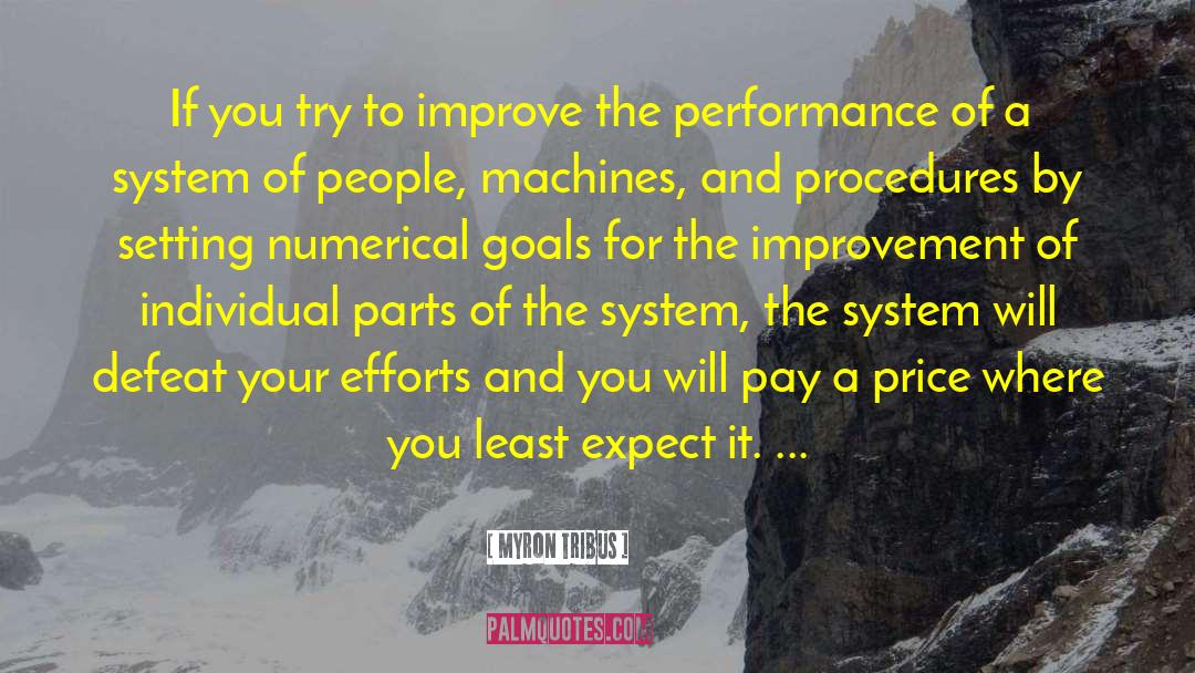 Goal Setting Short quotes by Myron Tribus