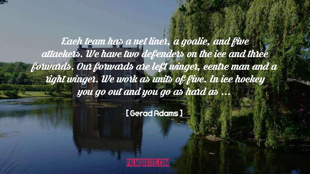 Goalie quotes by Gerad Adams