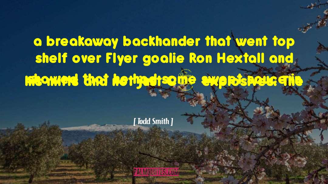 Goalie quotes by Todd Smith