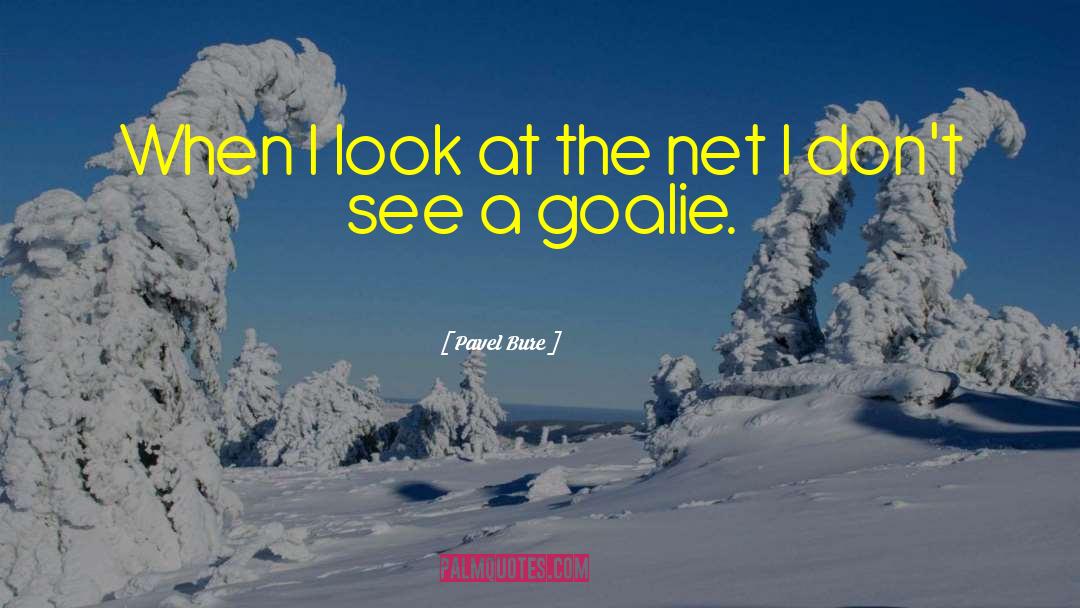 Goalie quotes by Pavel Bure