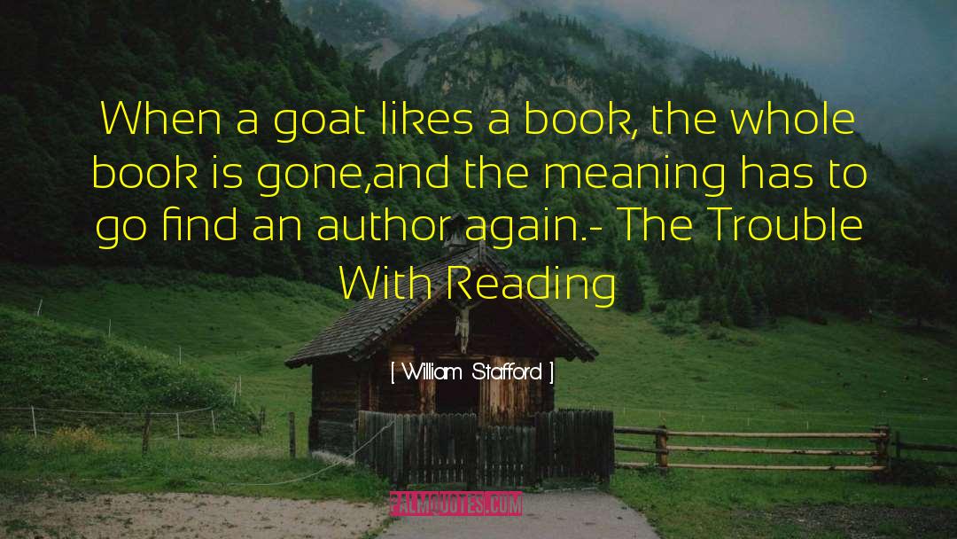 Goats quotes by William Stafford