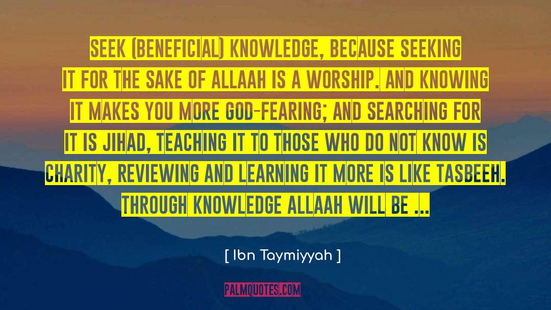 God Fearing Man quotes by Ibn Taymiyyah