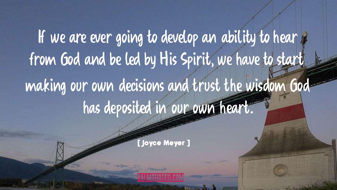 God Has His Own Plan quotes by Joyce Meyer
