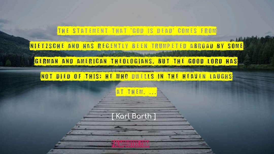 God Is Dead quotes by Karl Barth