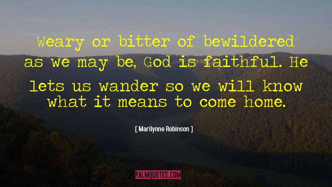 God Is Faithful quotes by Marilynne Robinson