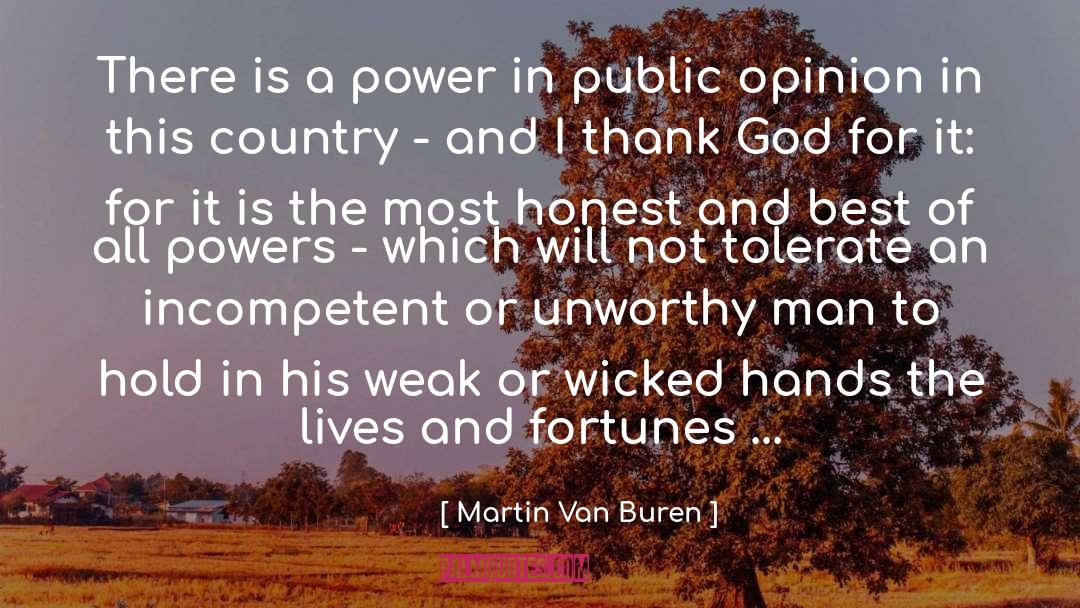 God Power quotes by Martin Van Buren