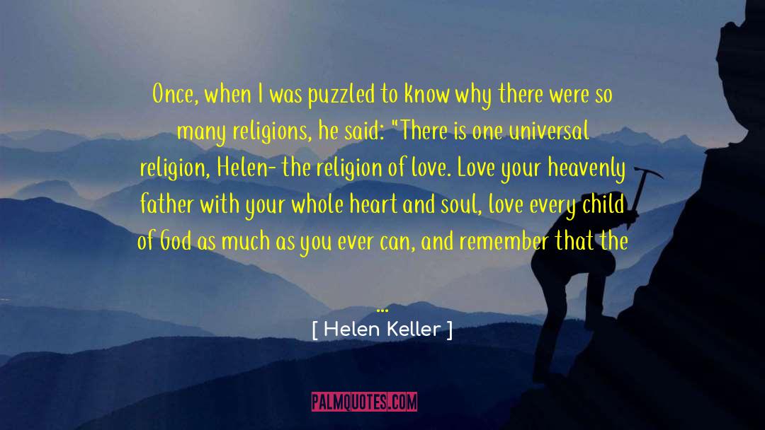 God Religion quotes by Helen Keller