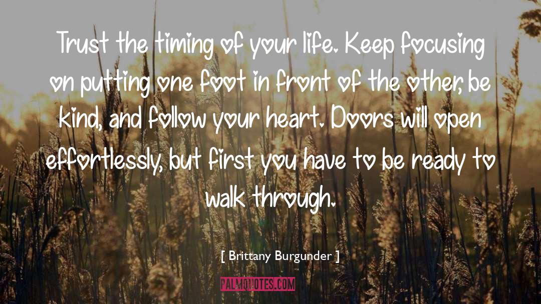 God S Timing And Life Stability quotes by Brittany Burgunder
