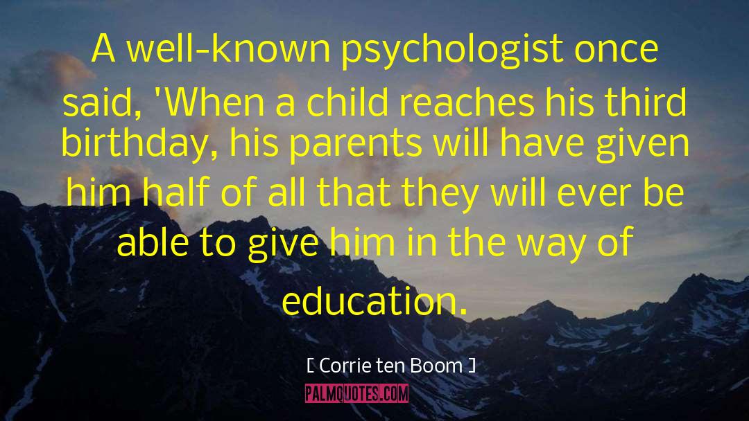 Godly Parenting quotes by Corrie Ten Boom