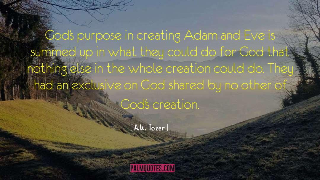 Gods Creation quotes by A.W. Tozer