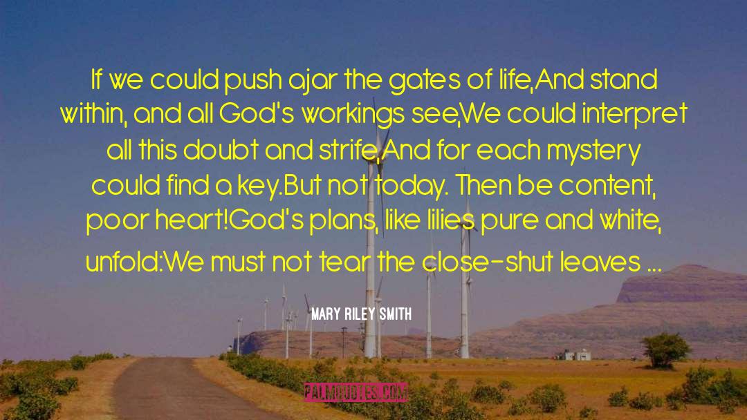 Gods Plans quotes by Mary Riley Smith