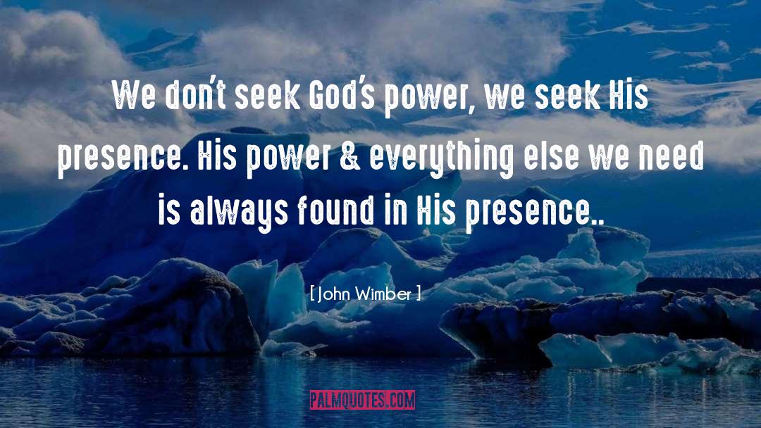 Gods Power quotes by John Wimber