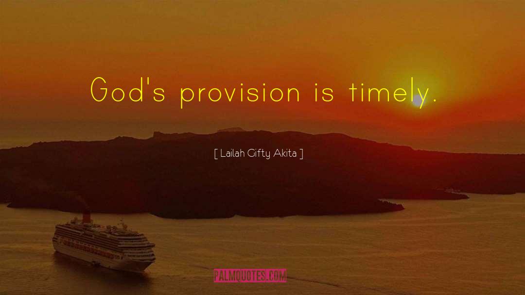 Gods Provision quotes by Lailah Gifty Akita