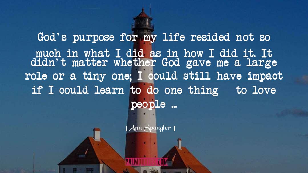 Gods Purpose quotes by Ann Spangler