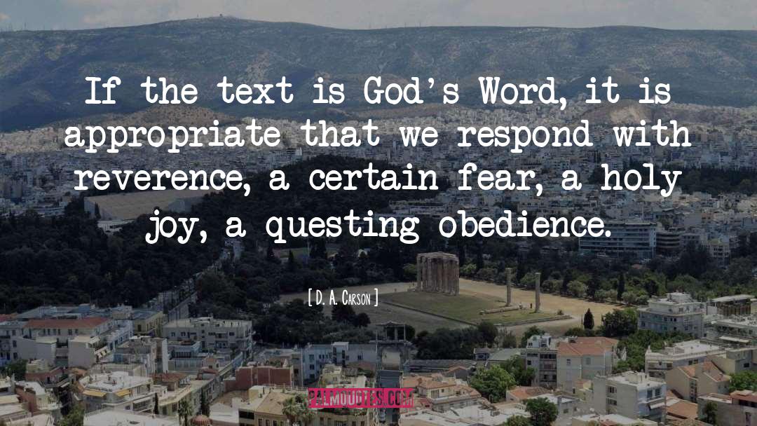 Gods Word quotes by D. A. Carson