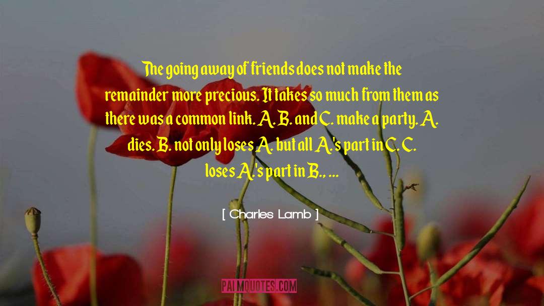 Going Away quotes by Charles Lamb