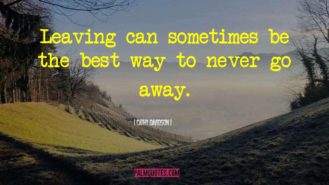 Going Away quotes by Cathy Davidson