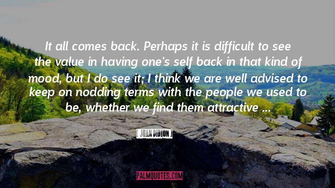 Going Back In The Past quotes by Joan Didion