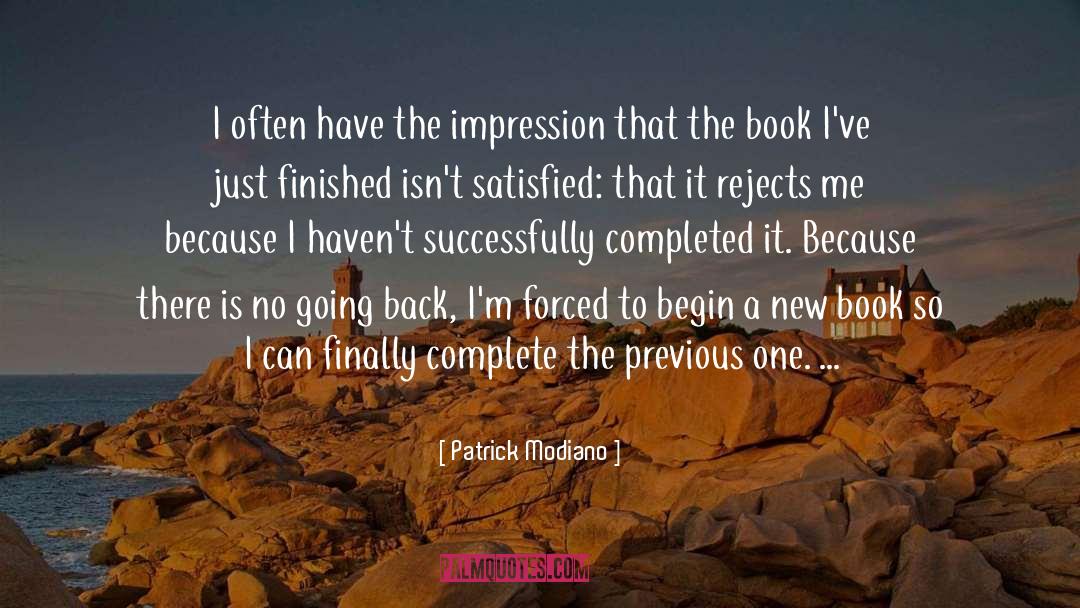 Going Back quotes by Patrick Modiano