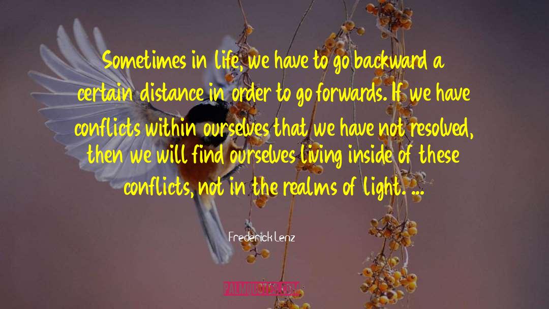 Going Backward quotes by Frederick Lenz