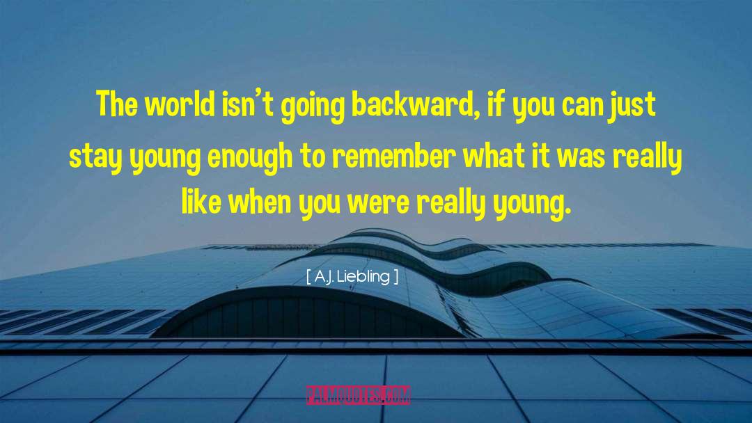 Going Backward quotes by A.J. Liebling