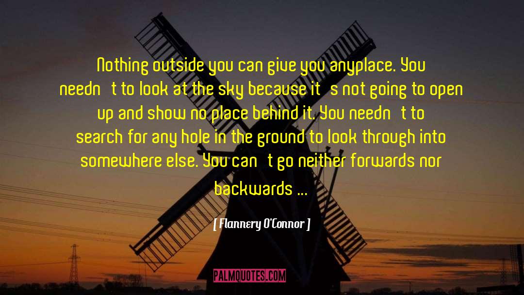 Going Backwards In Life quotes by Flannery O'Connor