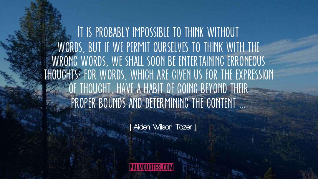 Going Beyond quotes by Aiden Wilson Tozer
