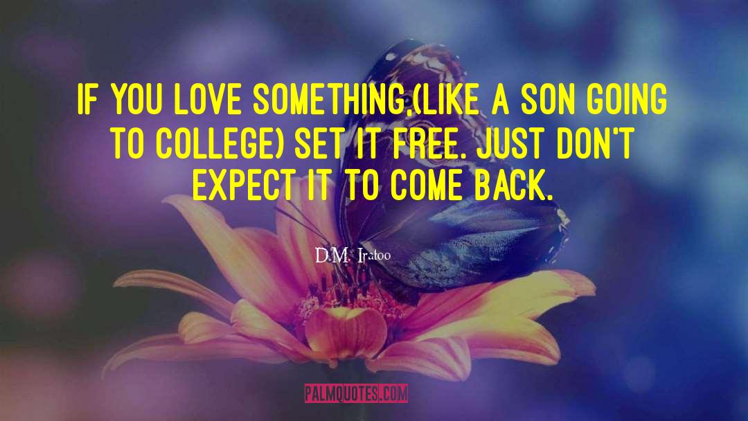 Going To College quotes by D.M. Iratoo
