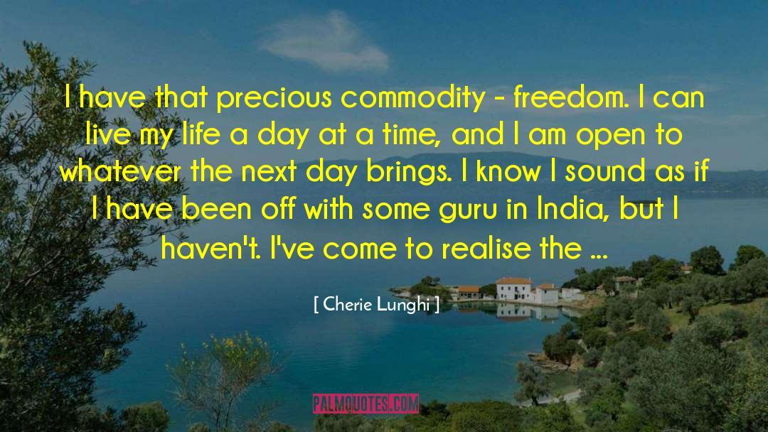 Going To India For Vacation quotes by Cherie Lunghi