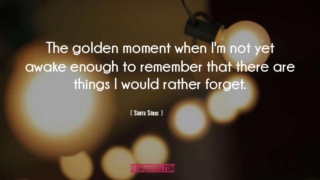 Golden Glow quotes by Sonya Sones