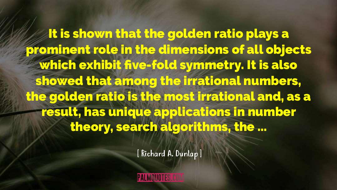 Golden Mean quotes by Richard A. Dunlap