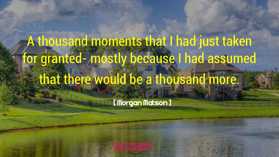 Golden Moments quotes by Morgan Matson