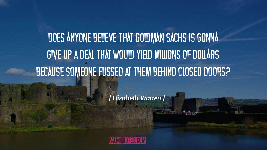 Goldman Sachs quotes by Elizabeth Warren