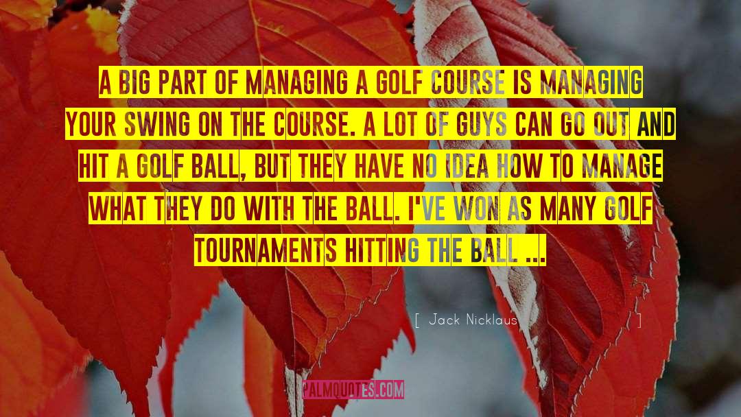 Golf Tournaments quotes by Jack Nicklaus