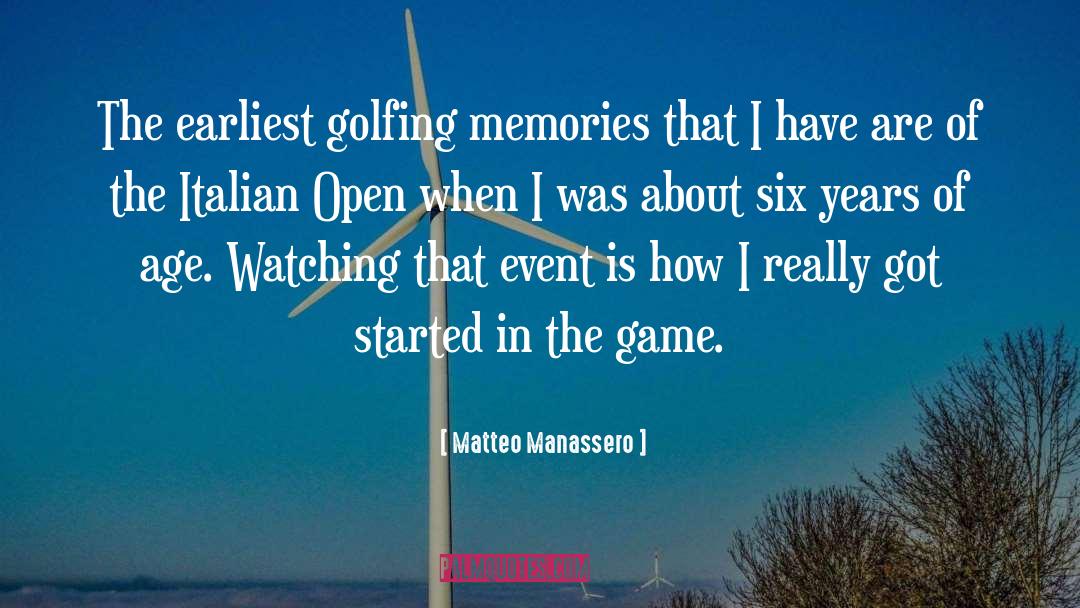 Golfing quotes by Matteo Manassero