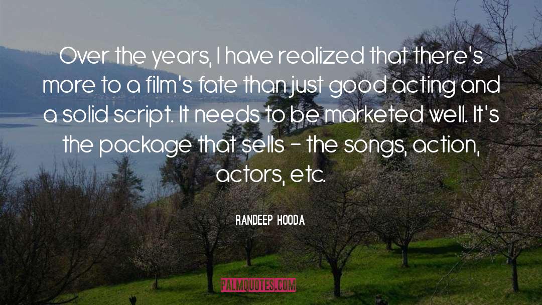 Good Acting quotes by Randeep Hooda