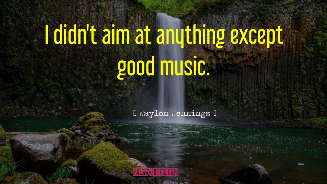 Good Aim quotes by Waylon Jennings