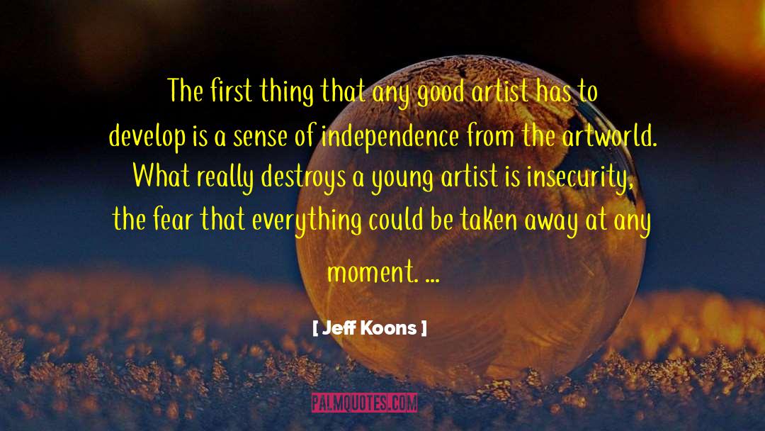 Good Artist quotes by Jeff Koons