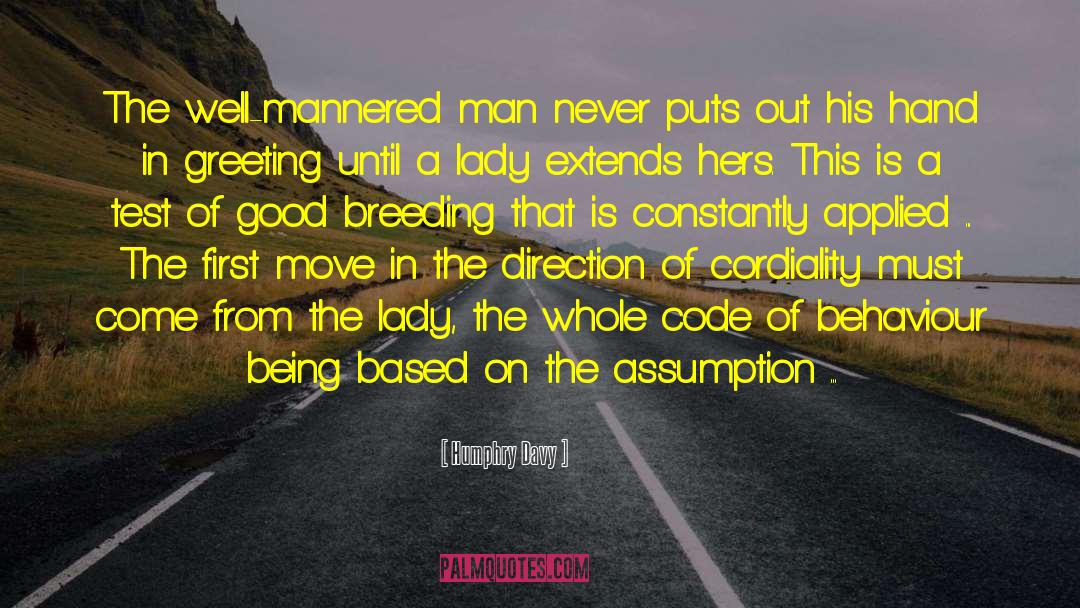 Good Breeding quotes by Humphry Davy