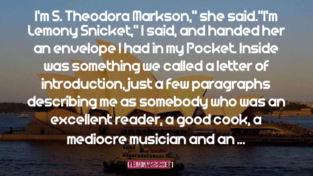 Good Cook Husband quotes by Lemony Snicket