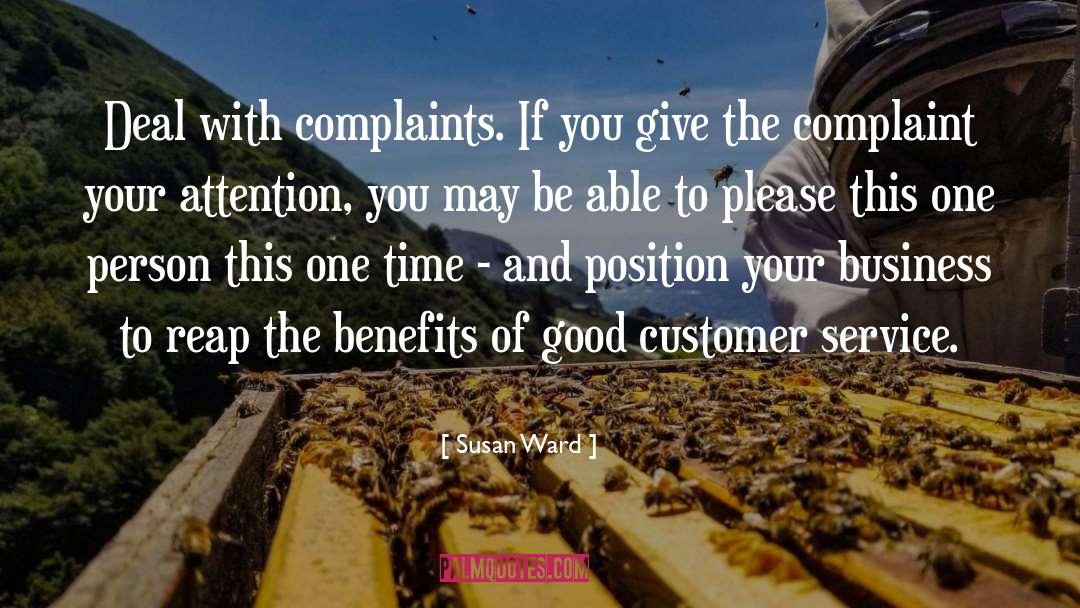 Good Customer Service quotes by Susan Ward