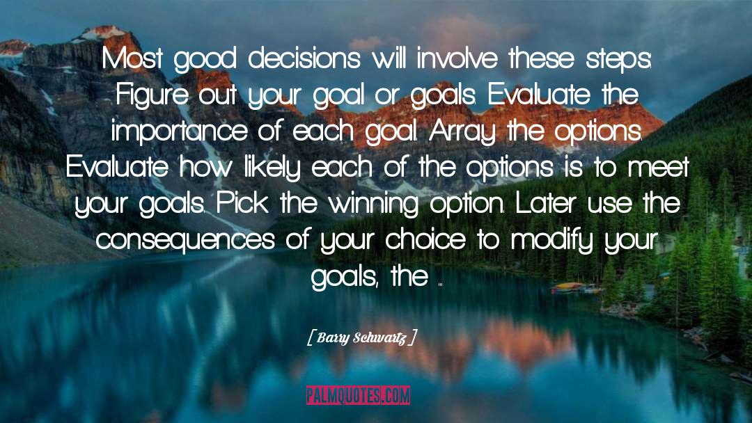 Good Decisions quotes by Barry Schwartz