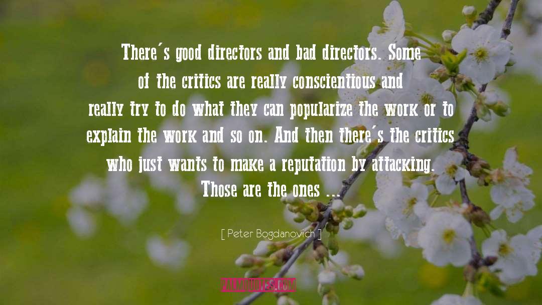 Good Directors quotes by Peter Bogdanovich