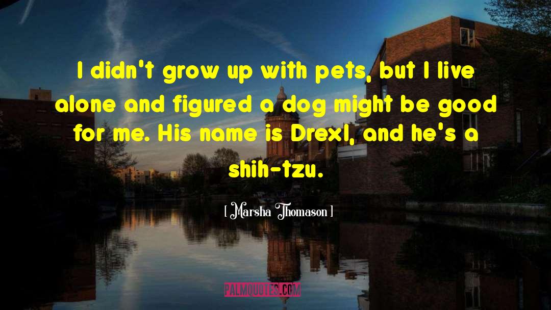 Good Dog quotes by Marsha Thomason