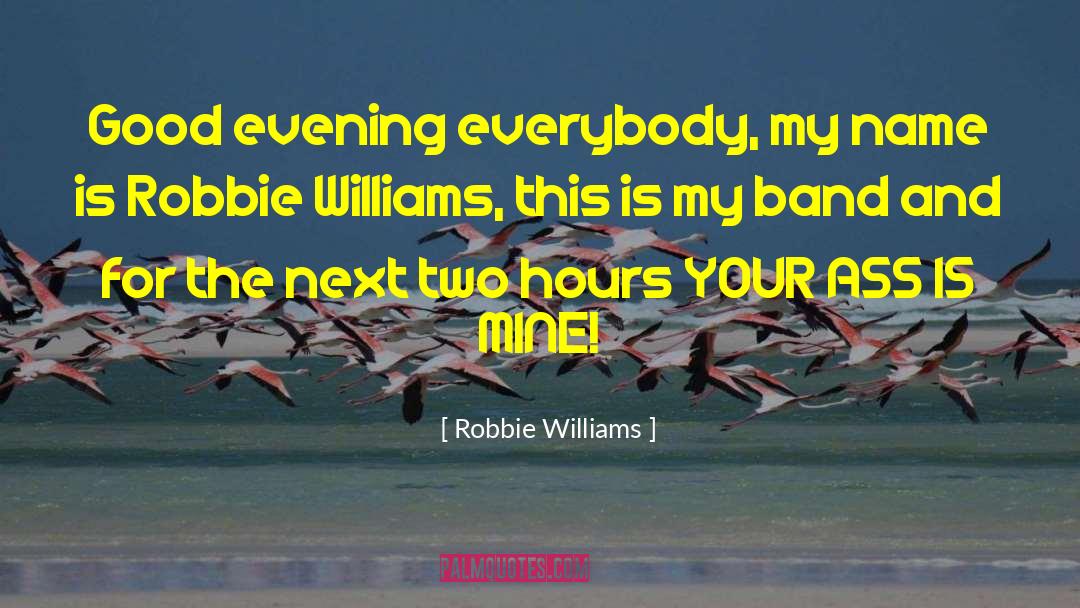 Good Evening quotes by Robbie Williams