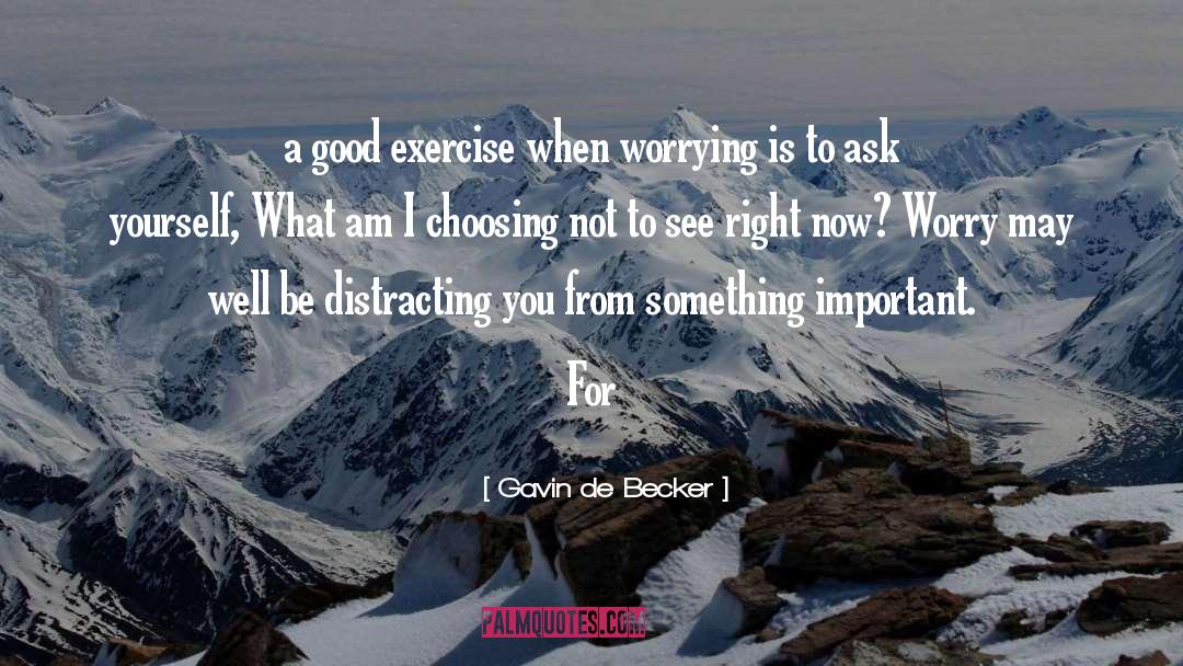 Good Exercise quotes by Gavin De Becker
