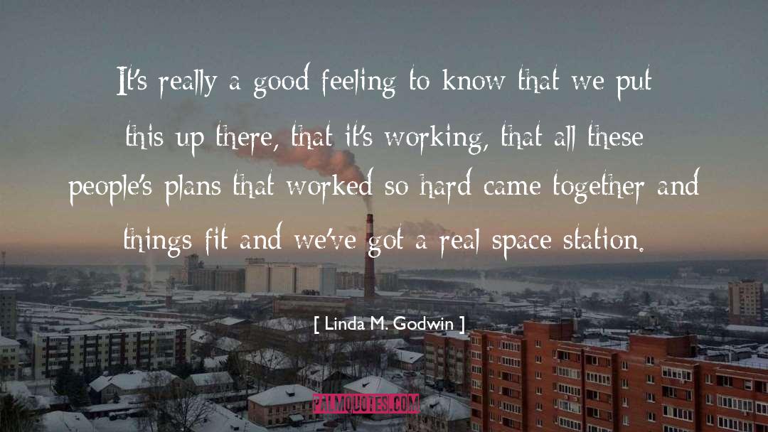 Good Feeling quotes by Linda M. Godwin